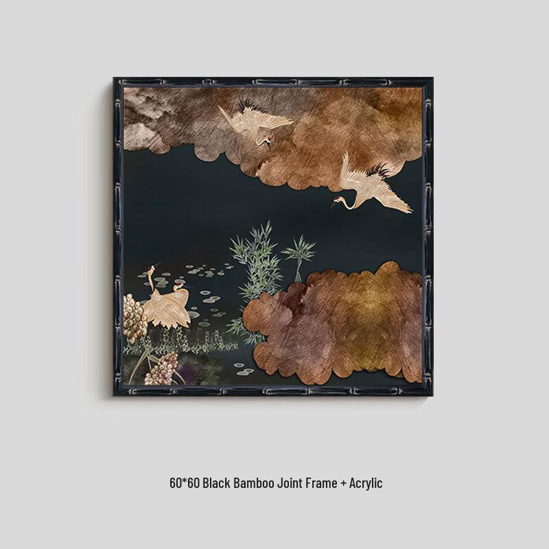 Beiduoyang Vintage Crane Solid Wood Wall Art