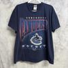 Vintage 90s Vancouver Canucks T Shirt Mens XL Blue 90s NHL