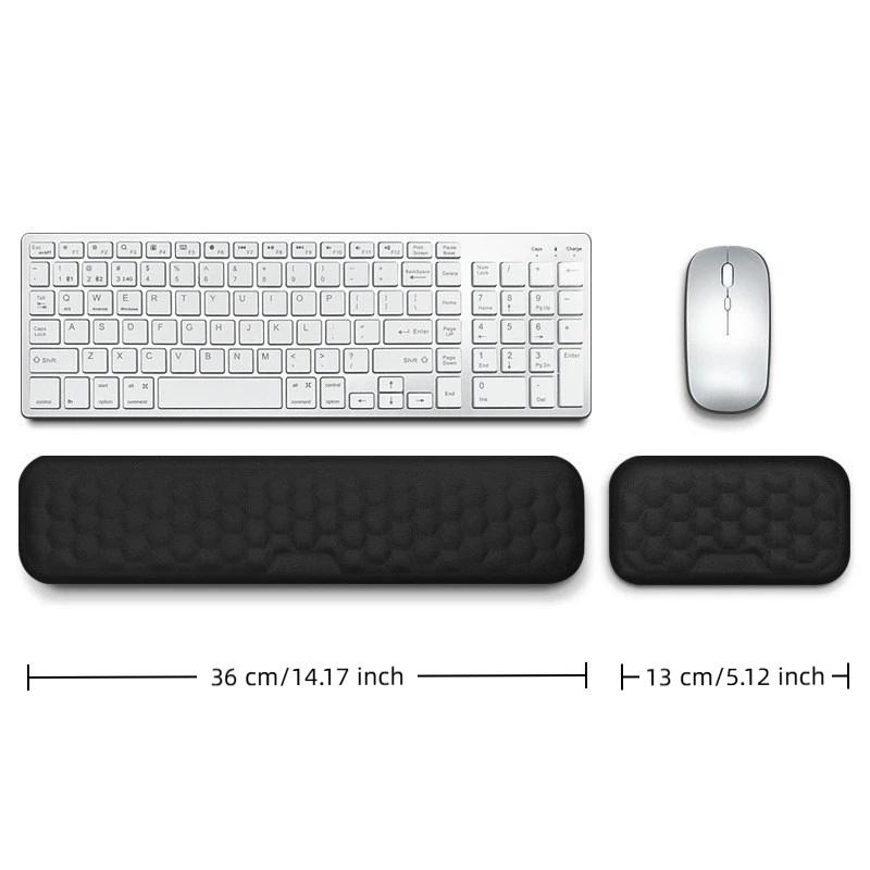 1/2Pcs Keyboard Pad Memory Foam For Office Computer Laptop Easy Typing Pain Relief Keyboard Wrist Rest Mouse Pad Computer