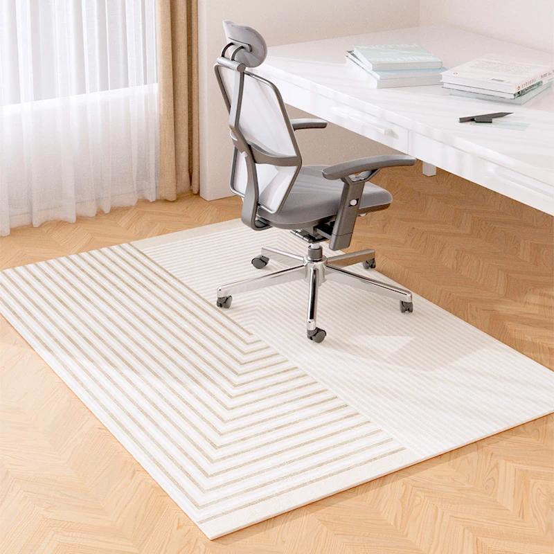 

Minimalist Line Office Desk And Chair Cushions, Anti-Slip Floor Protection Pads For Wooden Floors, Home Decoration 80X120CM(2.6X3.9FT