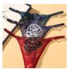 Japanese Embroidered Flower Spice Girls Thong Breathable Mesh Sexy Hot Low Waist Adjustable Belt Ladies Large Size Panties
