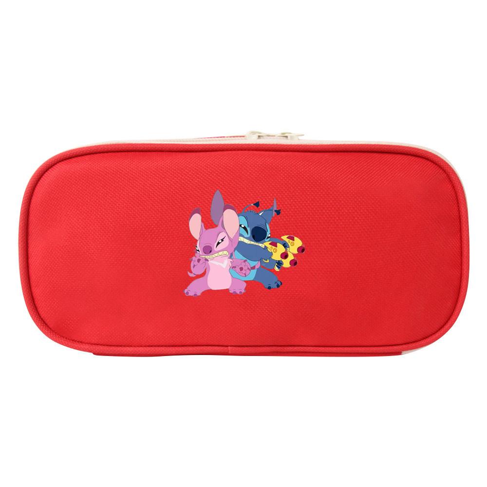 Stitch Colorful Pencil Case Canvas Storage Bag For Elementary School Students
