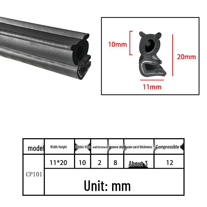 High-Temperature Resistant U-Shaped Rubber Sealing Strip for Dustproofing Electrical Cabinets and Car Doors