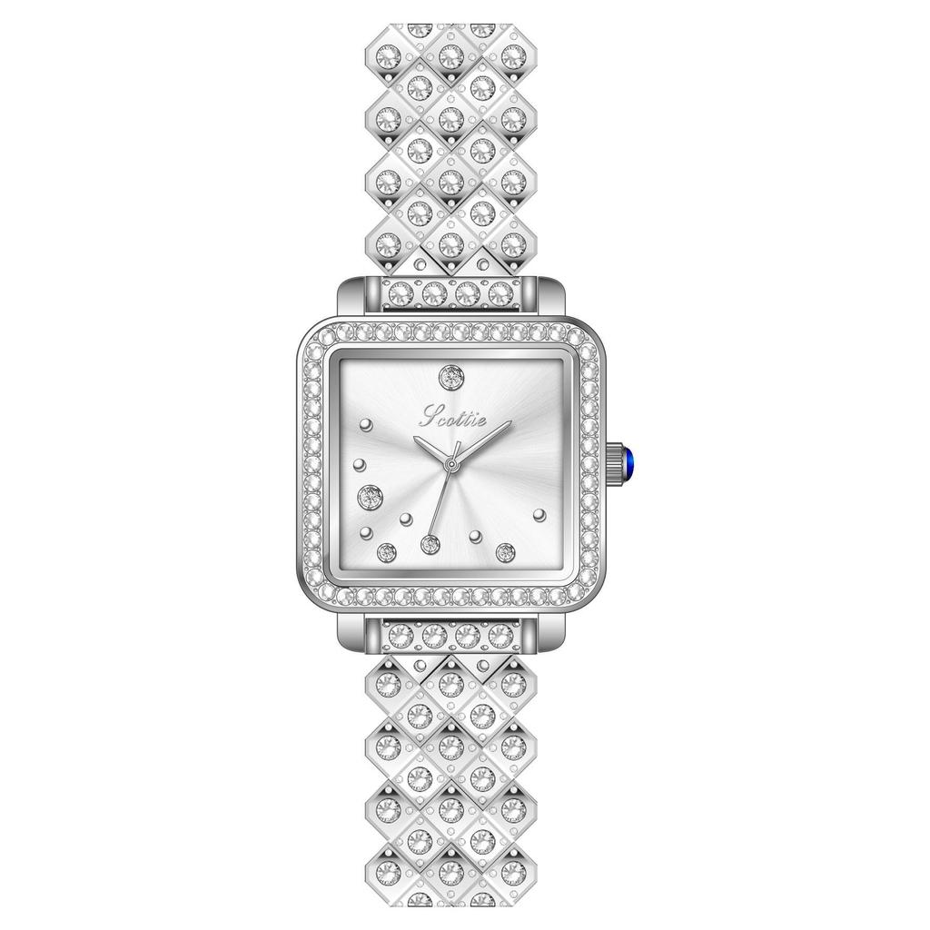 9181F Watch Bracelet Watch Ladies Full Diamond Waterproof Ladies Watch Square