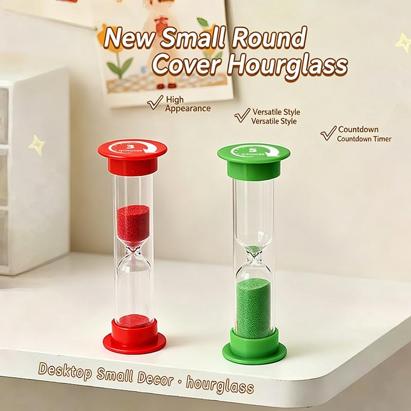 1/6 Pcs White Sand With Clear Glass Body Round Cover Perfect For Teeth Brushing Cooking Home Desktop Decoration