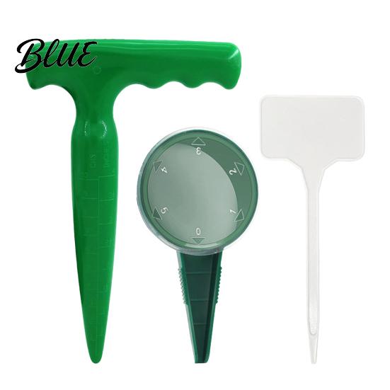 Outdoor Soil Digger Seeds Dispenser, Handheld Garden Seeder Sower with 5 Dial Settings, Ergonomic Plastic Planting Hole Puncher Dibber, Plant Labels,