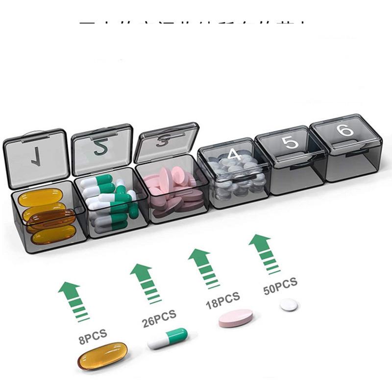 Monthly Pill Organizer - Large Compartments Portable Case for Travel, One Month Pill Cases Medicine Organizer for Vitamin