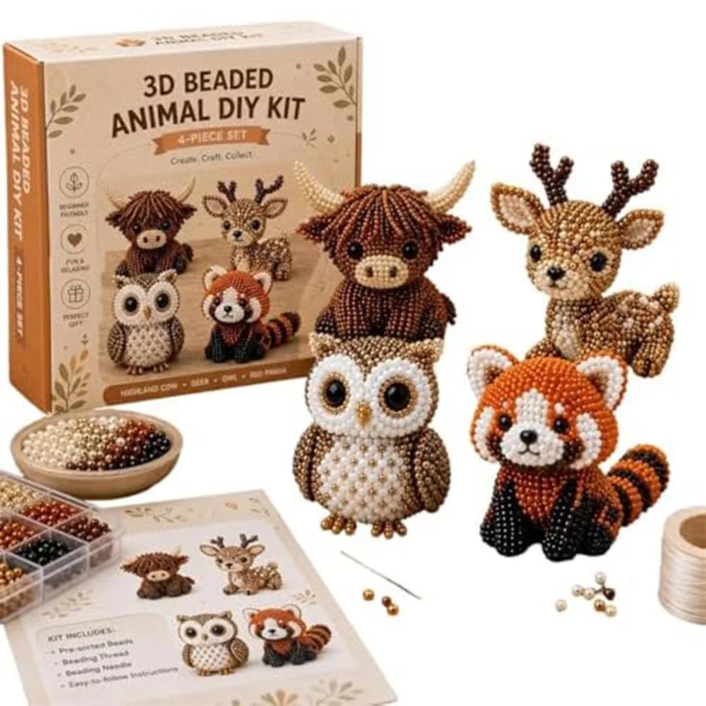 Handmade Bead Art Mosaic Kit Stable Vibrant Tube Beads Kit Bright Colors for Hand Embroidery Craft Enthusiasts & Decoration