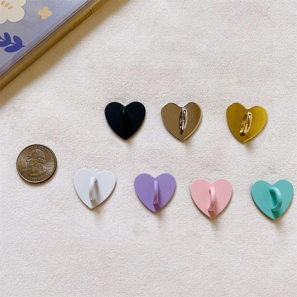 Keychain Hooks Metal Heart Finger Ring Phone Case Finger Ring Phone Clasps Hooks Phone Stand Holder
