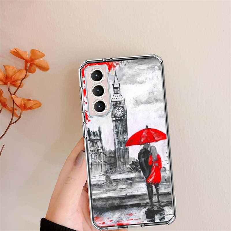 Artist London Painting Oil Painting Phone Case For Samsung S24 FE Galaxy S22 S25 Ultra S25 Edge S21 S23 FE S20 S10 Plus Cover Sh