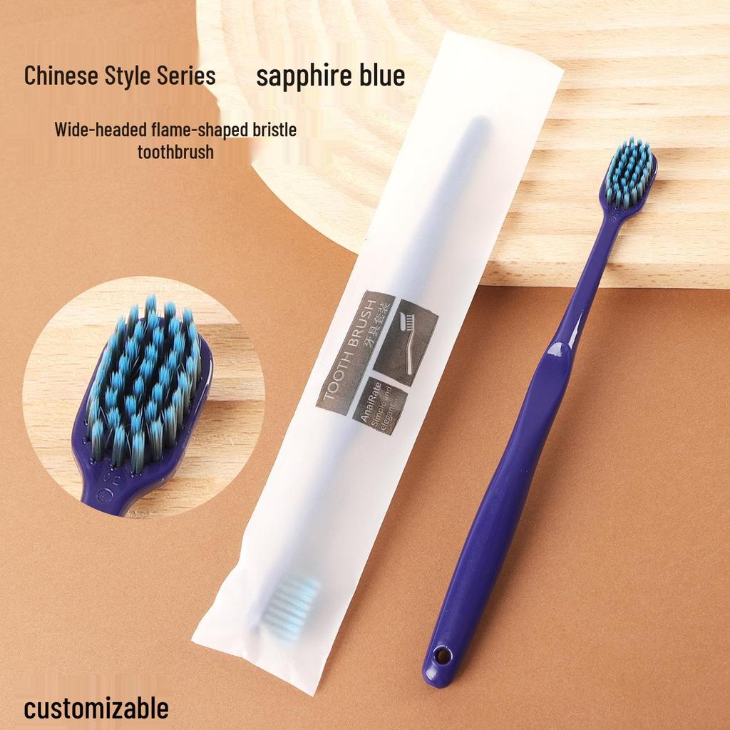 Chinese Style Soft Bristle Toothbrush & Toothpaste Set - High-End Disposable Toiletries