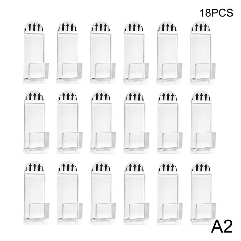 6/18Pcs Records Holder Acrylic Wall Mount Self Adhesive Album Disc Show Rack Clear Vinyl Display No Drill Storage Floating Shelf