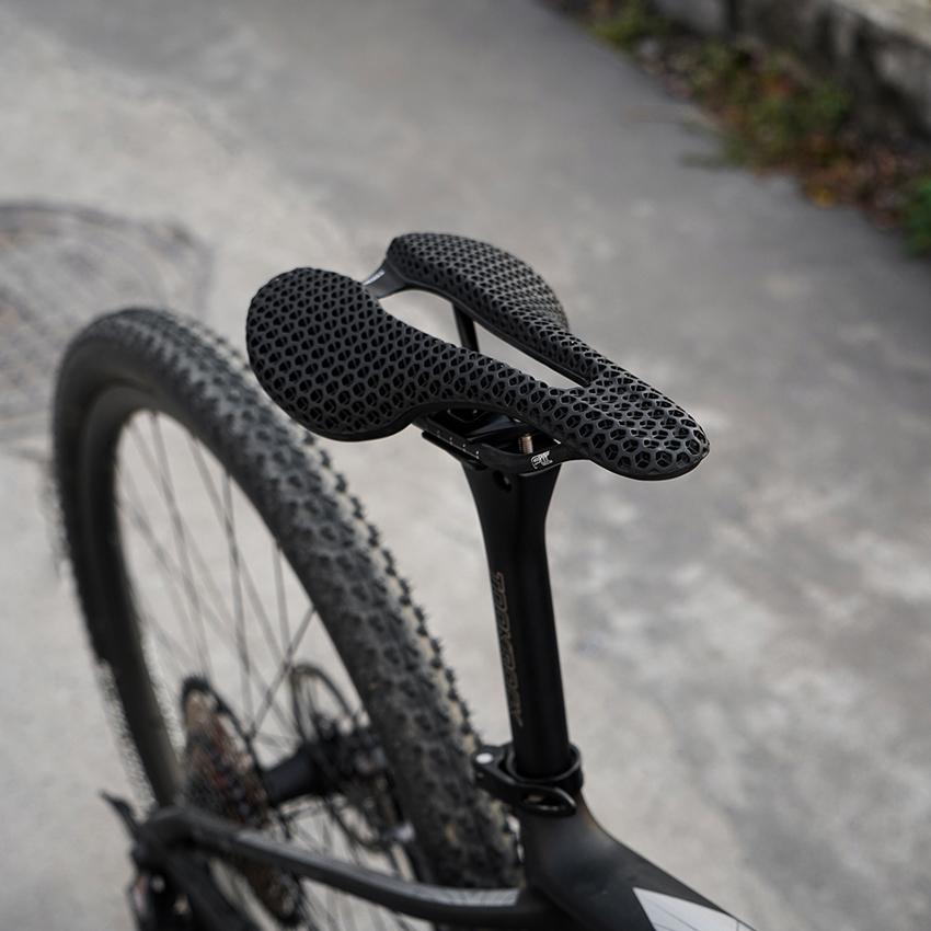 TOSEEK Short Nose 3D Printed Carbon Saddle 7x9mm Carbon Rails Breathable Honeycomb Road MTB Bicycle Seat Ultralight Racing Model