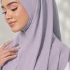 Soft Fabric Instant Hijab Draped Design Women Hijab Scarf New Instant Turbans  Women