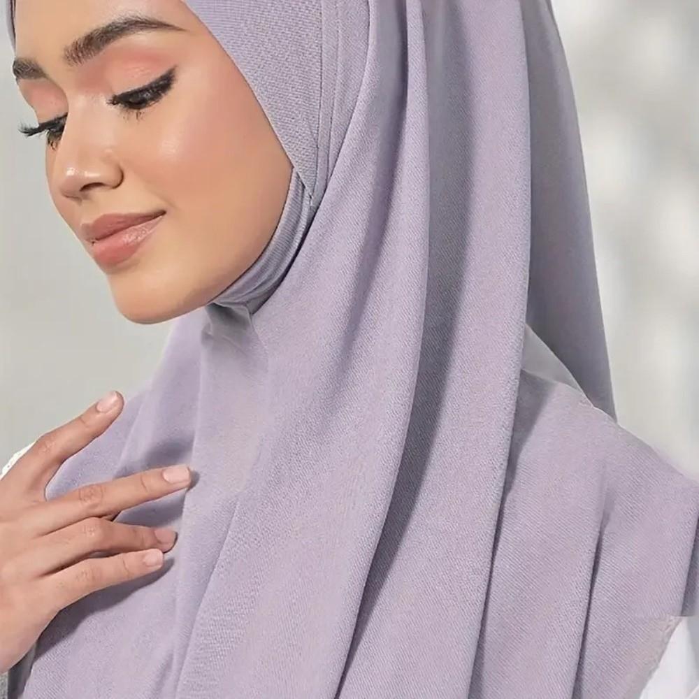 Soft Fabric Instant Hijab Draped Design Women Hijab Scarf New Instant Turbans  Women