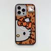 Maillard leopard print bow kitty cat apple 15promax mobile phone case iphoneAIR anti-drop protective case