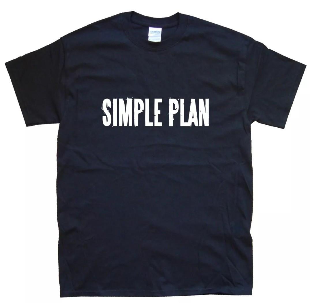 

SIMPLE PLAN T-SHIRT All sizes S M L XL XXL colours Black, White S разноцветный