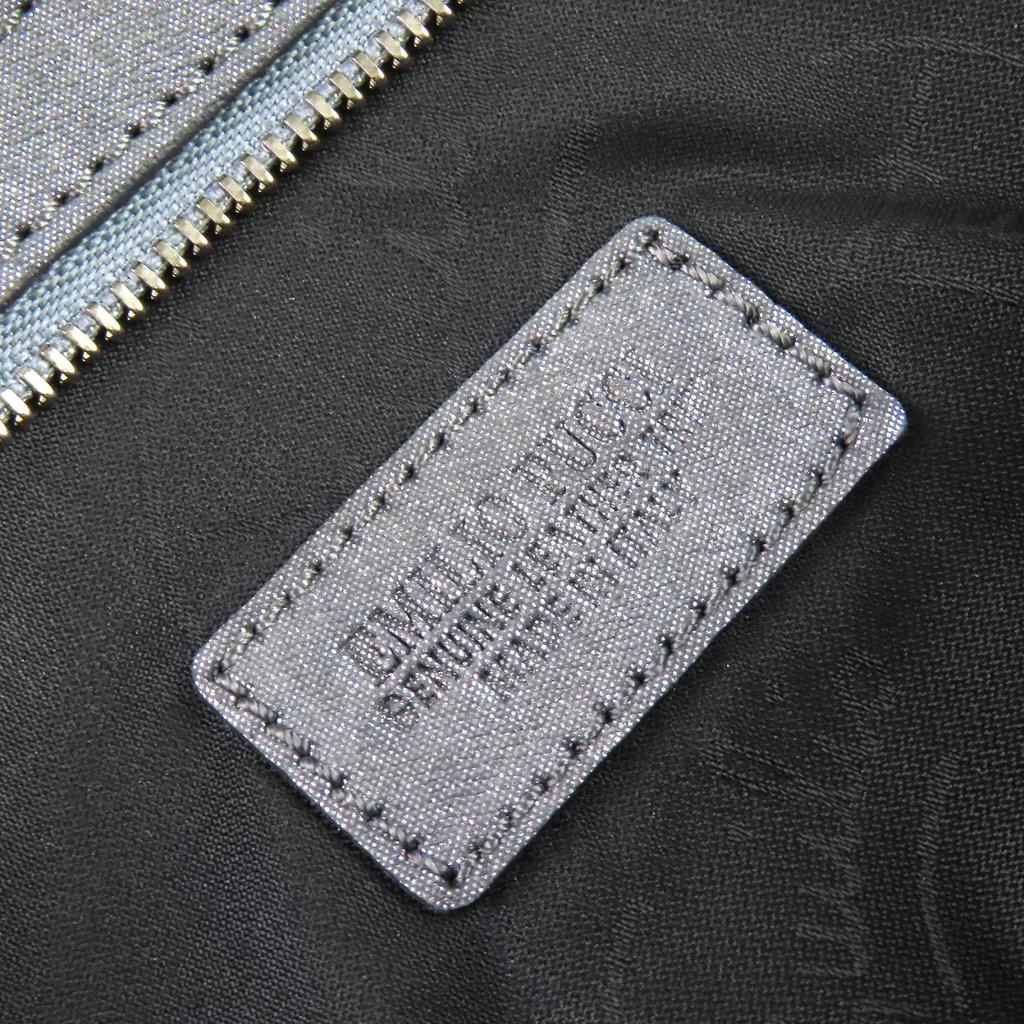 Great Emilio Pucci Carry Bag Travel Bag Series All-Over Pattern Trolley Bag Blue Used