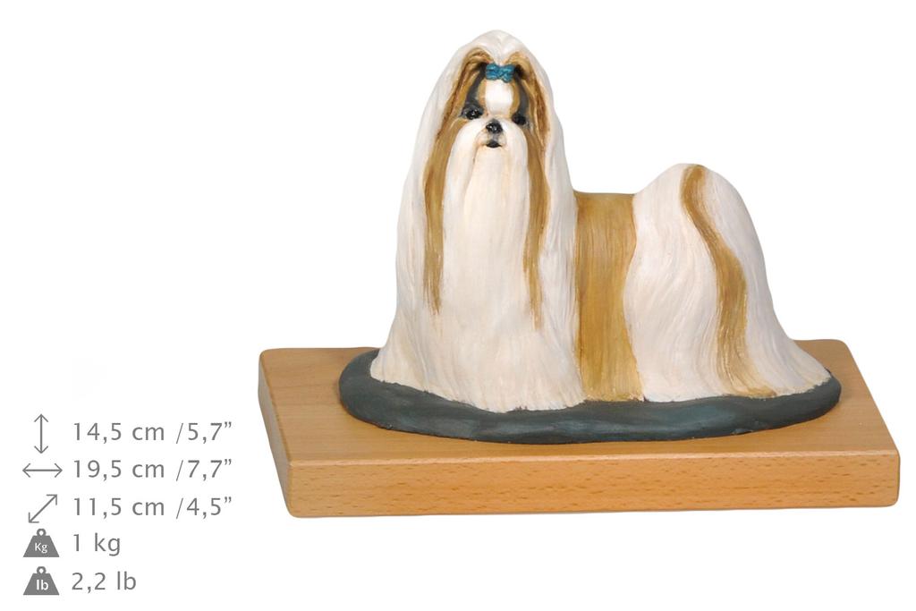 Shih Tzu, Chrysanthemum Dog - Painted Figurine, Statue, Figure, Made by the Artist, Brand Art-Dog