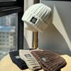 New Autumn and Winter Letter Embroidered Woolen Hat for Men Korean Version Versatile Warm Knitted Cold Hat Women's Trendy Brand Small Face