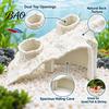 Aquatic Pet Accessories Aquarium Corner Hideout, under Gravel Betta Fish Cave Tunnel, Hideout Stone-Look Viewing Tunnel for Shrimp Tank Underwater