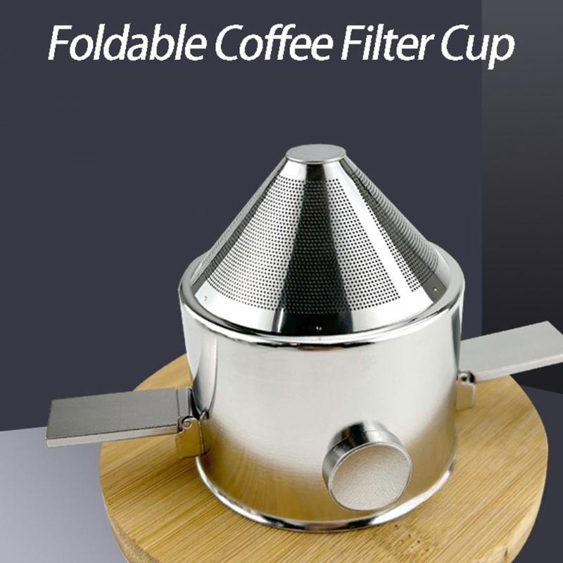 Filtro de Café Pour Over Reutilizável Cafeteira para Camping Acessórios para Casa Copos de Filtro de Café Ferramenta de Espresso para Acampamento