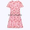 Spring and Summer New Women's Clothing Casual Minimalist Easiest for Match round Neck Flower Print Short Sleeve Short Dress 2784038