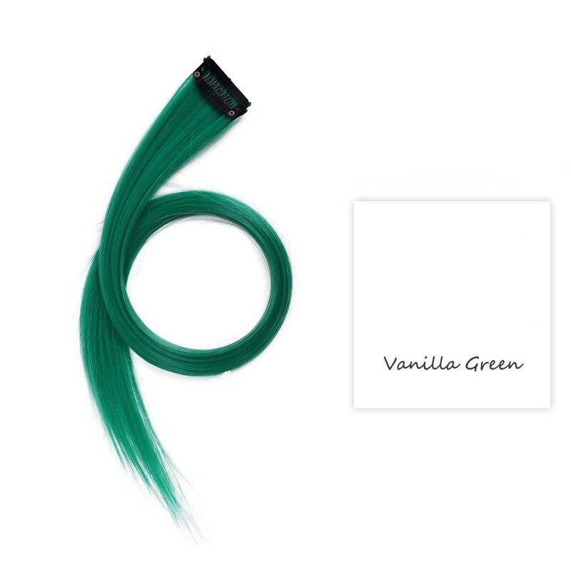 Gradiente invisível sem emenda natural cabelo de uma peça pendurado orelhas tingimento sintético peruca para cor cabelo longo destacando