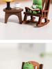 Handmade Cute Frog Rocking Chair Ornament - Healing Resin Craft for Desktop or Car Decor