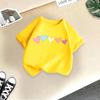 2026 Summer New Children's T-Shirt with Colorful Heart Print, Breathable Parent-Child Short Sleeve Clothing
