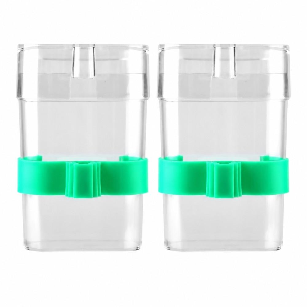 2 Pcs Automatic Feeding Bird Water Dispenser Dispenser Design Bird Seed Food Container For Parakeet