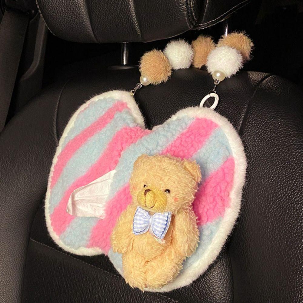 Cartoon Car Tissue Box Convenient Storage Napkin Bag Accessory Tissue Holder  Auto
