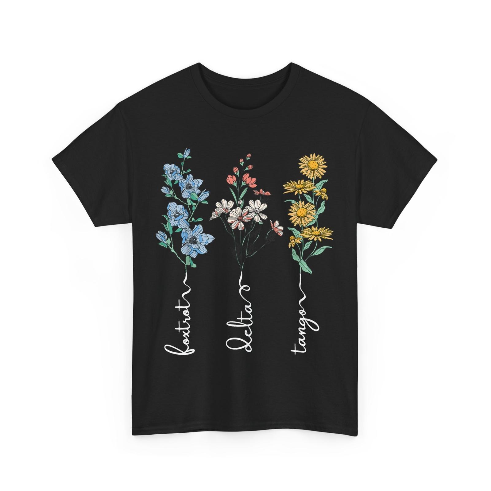 

Retro Foxtrots Deltas Tangos Flower T-Shirt Mens Womens Tees Top S