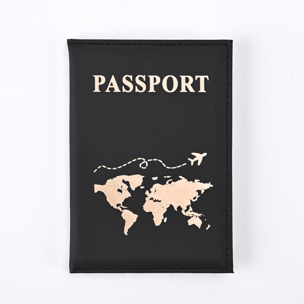Fashion Passport Protector World Pattern Travel Passport Clip Wallet Gift PU Leather Card Holder Unisex Storage Bag.-zmt