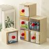 Stackable Snacks Storage Box Dopamine Toy Figurine Organizer Stationery Storage Box  for Home