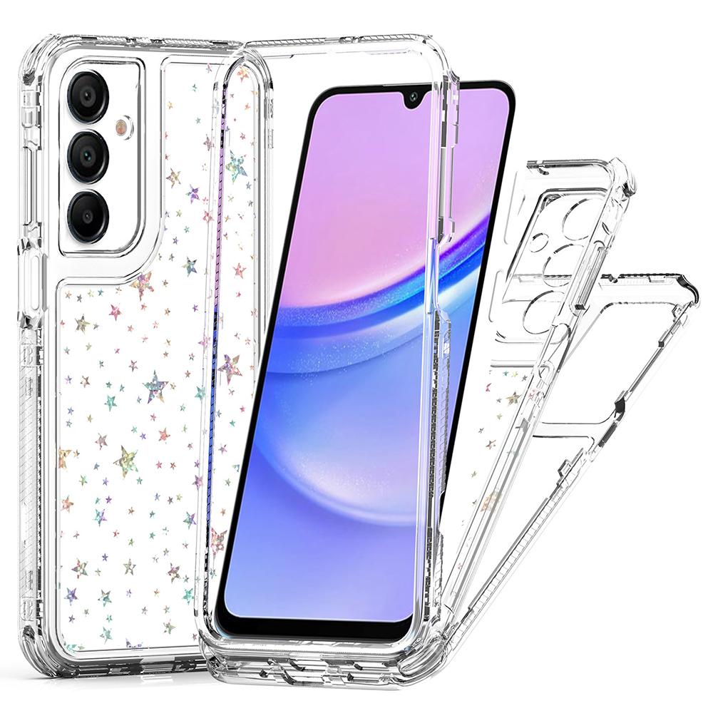 For Samsung Galaxy A16 4G/5G Case Acrylic TPU Clear Phone Cover with Laser-printed Film