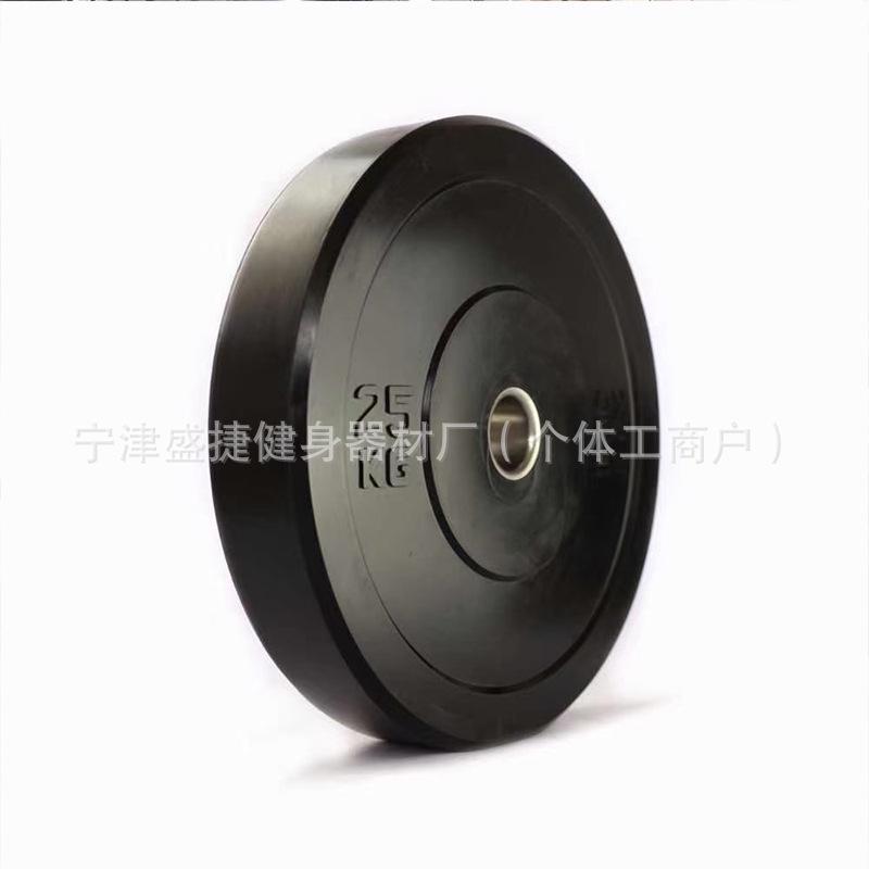 Black All-Rubber Barbell Plates for Commercial and Home Gym Use