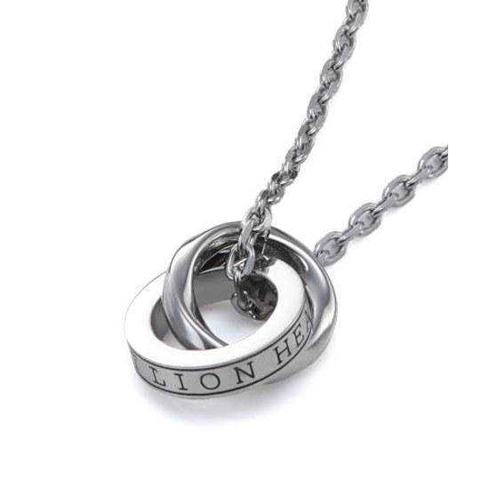 Lion Heart Necklace Limited Edition LH-1 Logo Double Ring Surgical Stainless Steel (Metal Allergy Compatible)