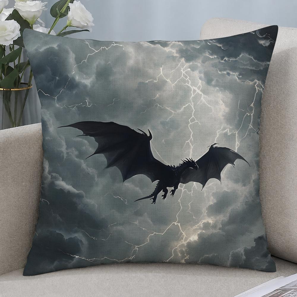 Book Fourth Wing Cushion Cover Cushion Covers Natural Linen Breathable Sofa Bedroom Decor Pillowcase