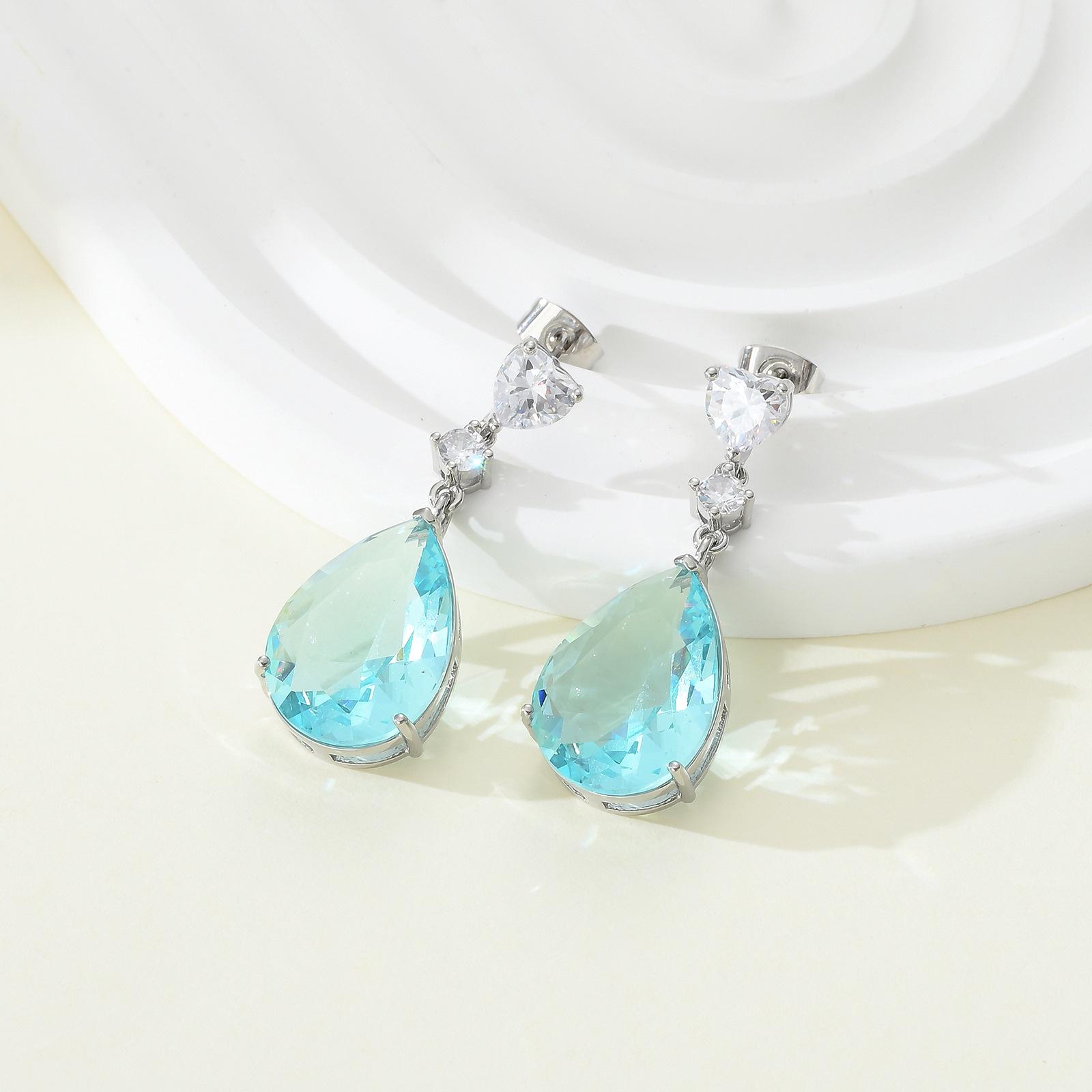 

Роскошные серьги-капли из циркона - Элегантный летний подарок для женщин