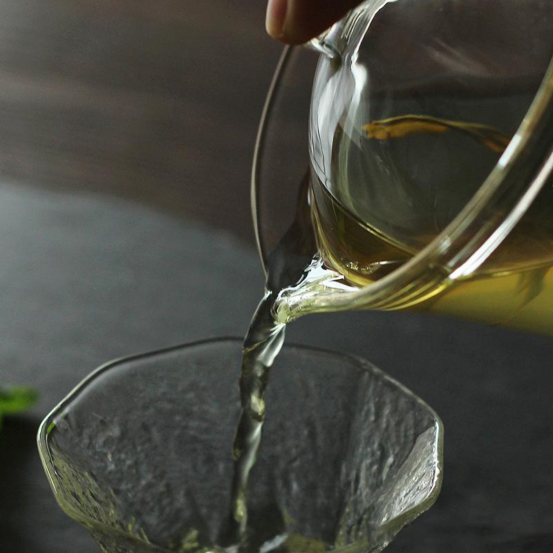 Gaiwan Trasparente in Vetro da 150ml con Bocca Stile Giapponese Tazza per Preparare il Tè Verde