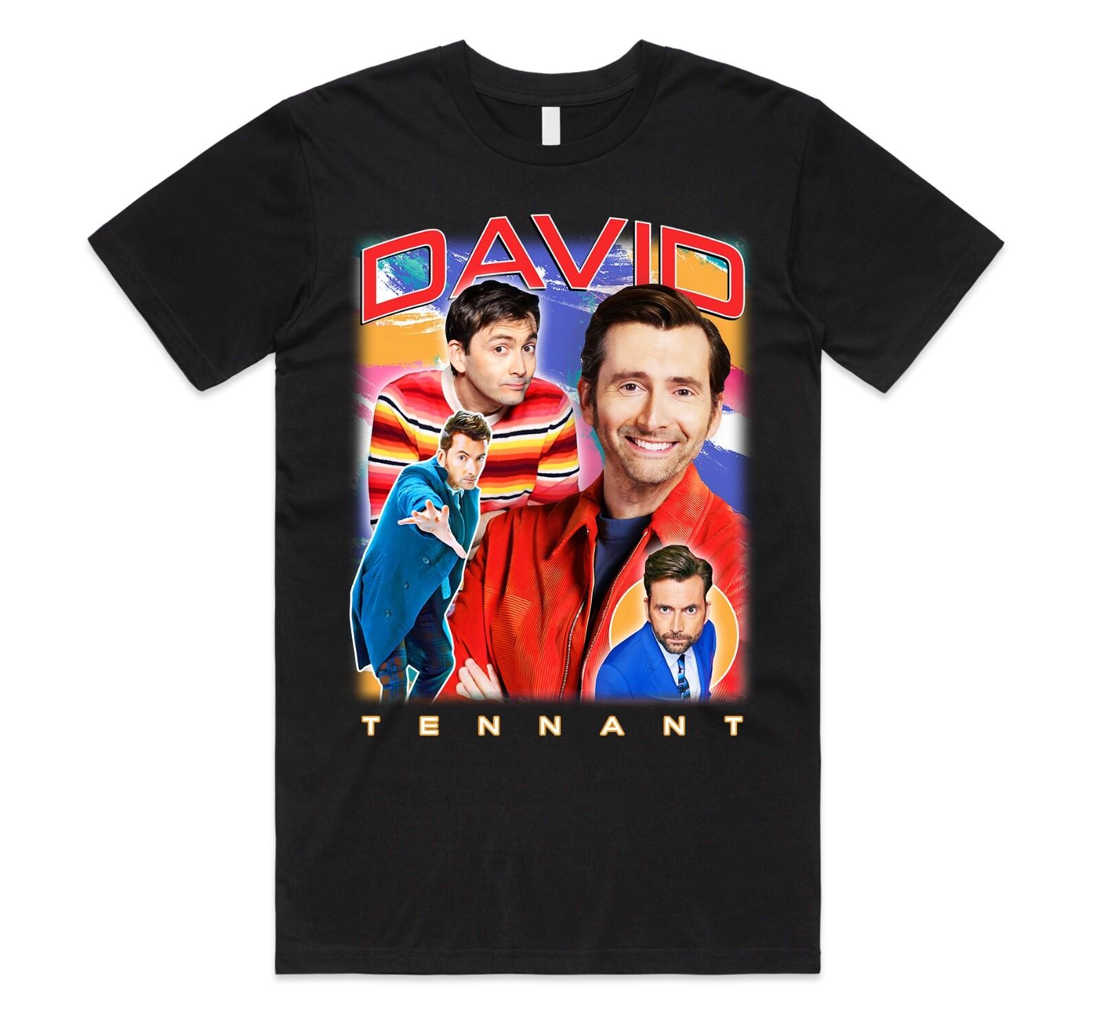 David Tennant Homage T-shirt Top 90s Retro TV Show Icon Legend Doctor Gift S