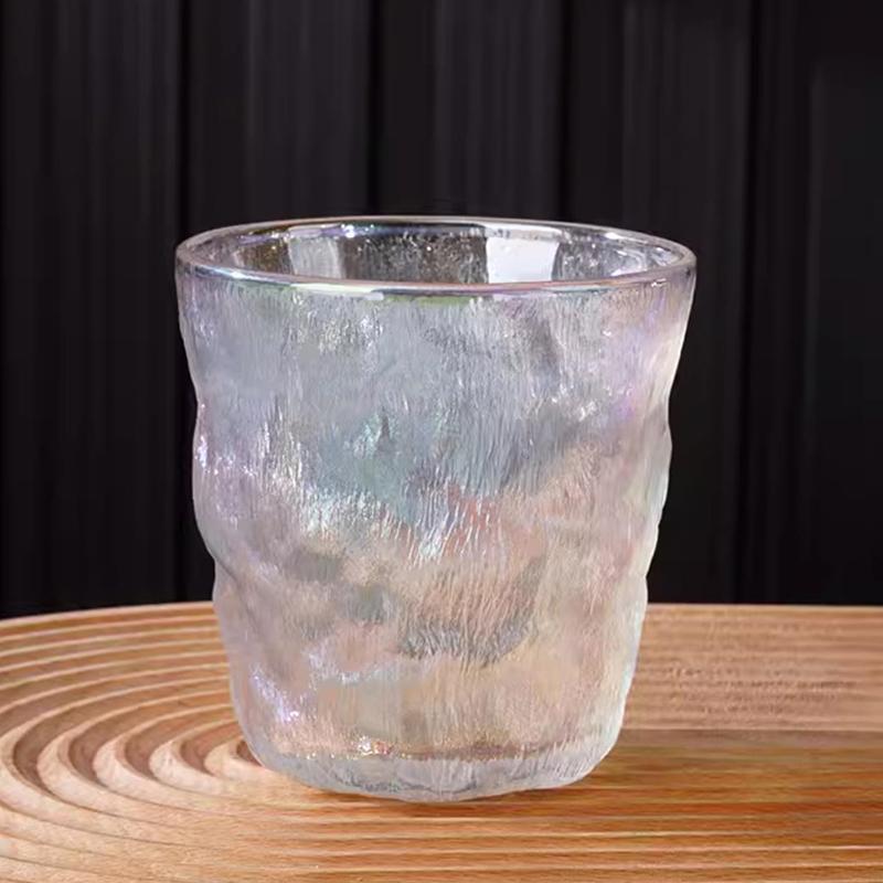 2pcs Coffee Cups Drink 300ml Wine Glasses Set of 2 Glass Cup Colorful Coffee Mugs Wedding Gifts Luxury Modern Glass Drinkware