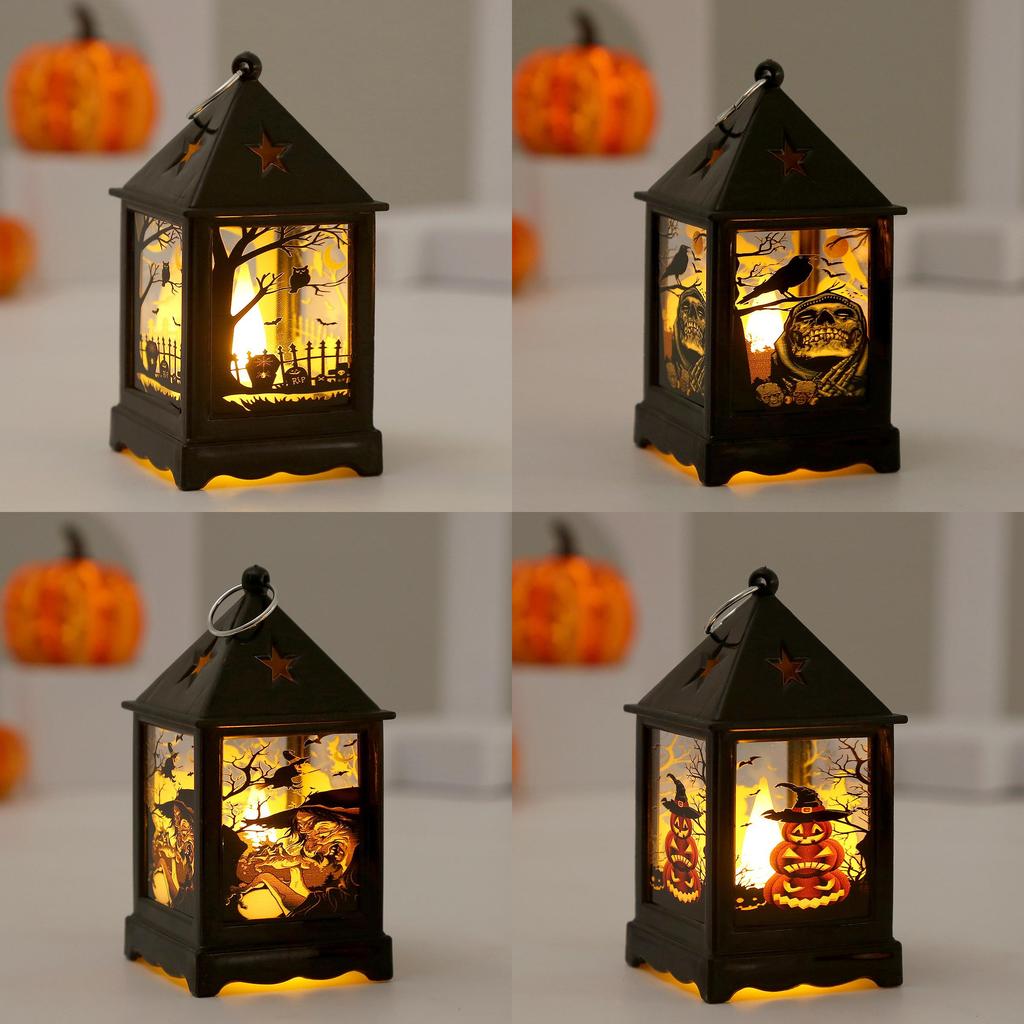 Creative Led Pumpkin Night Light For Halloween Decoration European Style Plastic Lamp For Kids Nursery And Festivals