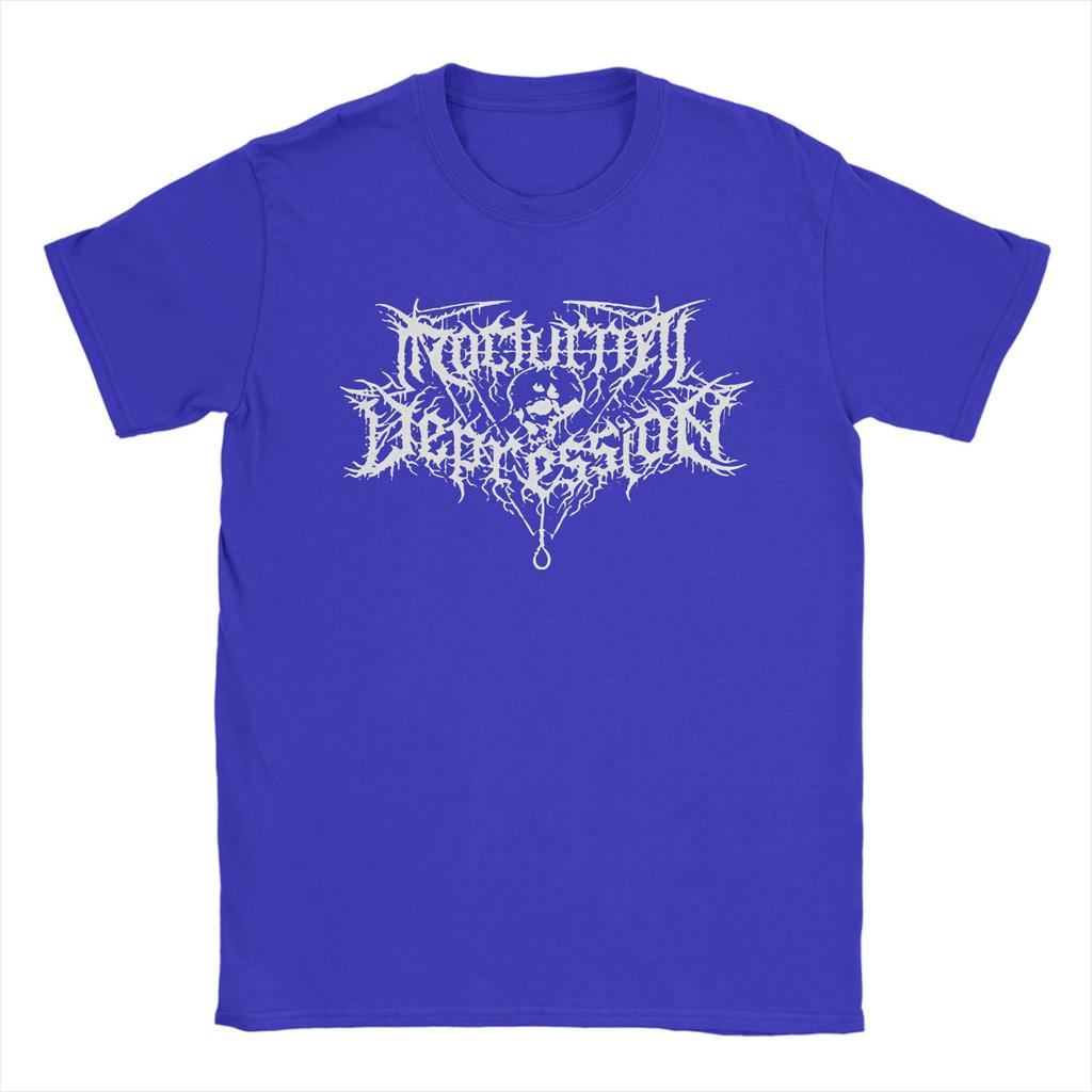 NOCTURNAL DEPRESSION Band T-Shirt Summer  Fashion T-Shirts Men's Cotton O-Neck Oversize Tees Short Sleeve Y2K Retro Tshirt