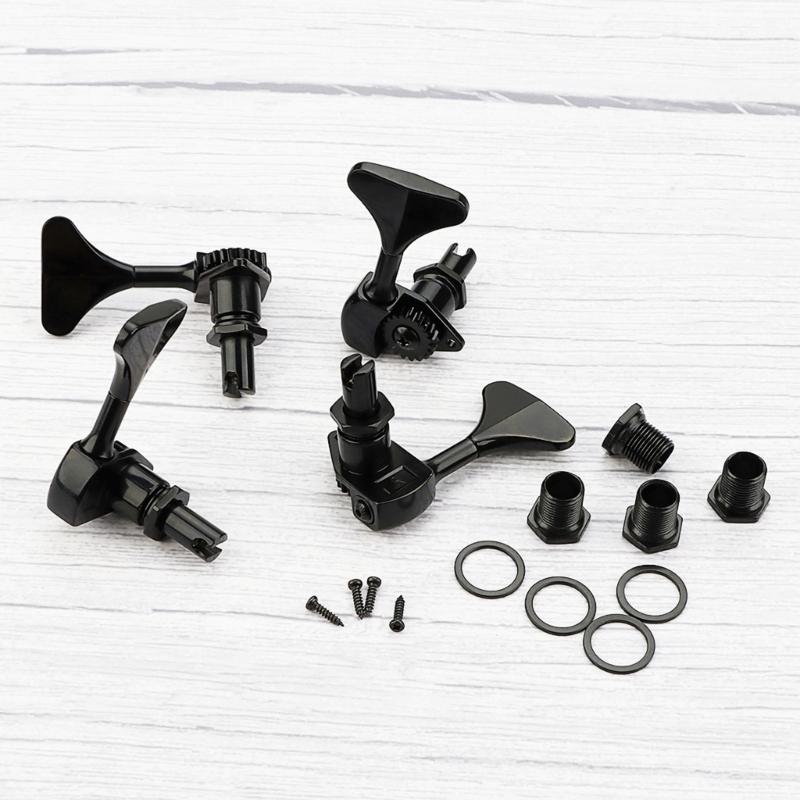Electric Bass Tuner Peg 4 String Bass Machine Head Knobs Open Gear Bass Tuning Pegs for Electric Guitar Bass Hardware