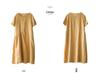 Japanese Women's Loose-Fit Cotton & Linen Irregular Hem Dress