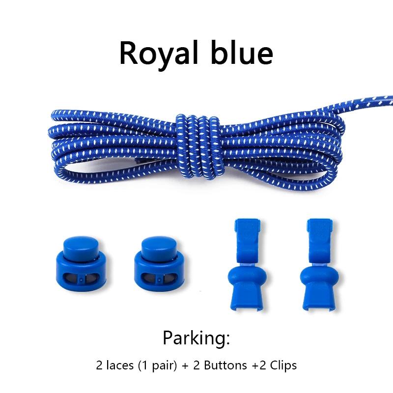 1 Pair No Tie Shoelaces Round Push The Spring Lock Sports Elastic Shoelace Suitable for All Shoes Lazy Laces Shoe Accessories