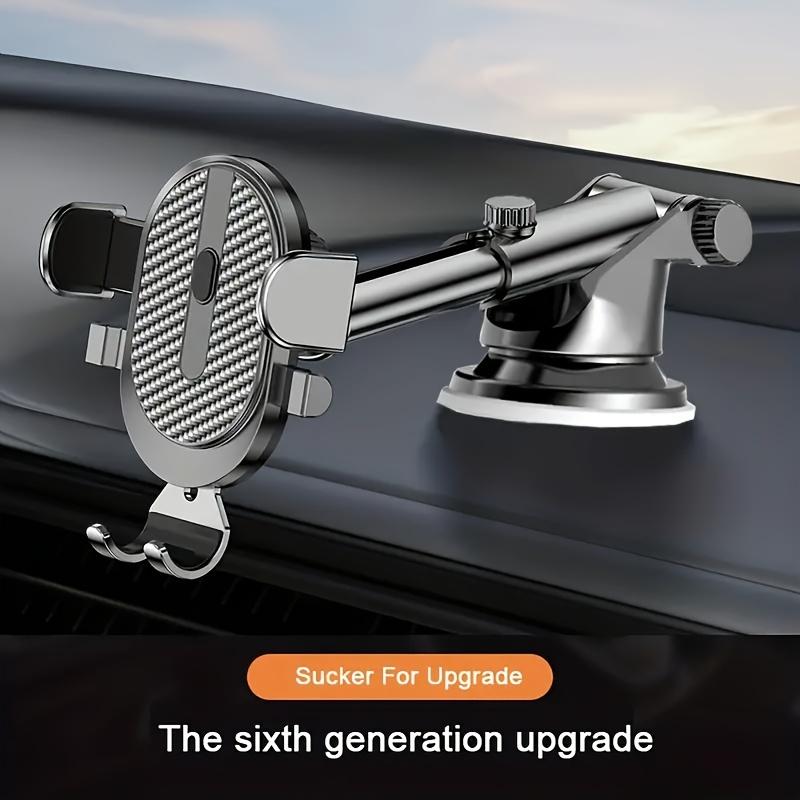 ABS Dashboard Car Phone Holder - Waterproof, Rotatable Mount Cradle with Suction Cup for Auto, Multi-Functional Navigation Clip Support Compatible