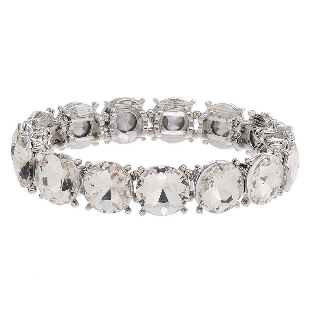 Waterdrum Unique Geometric Bangle With Rhinestones For Trendy Accessories Female